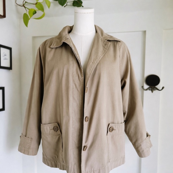 Jackets & Blazers - Vintage Tan Heritage Utility Jacket Plaid Lined | Women’s Medium